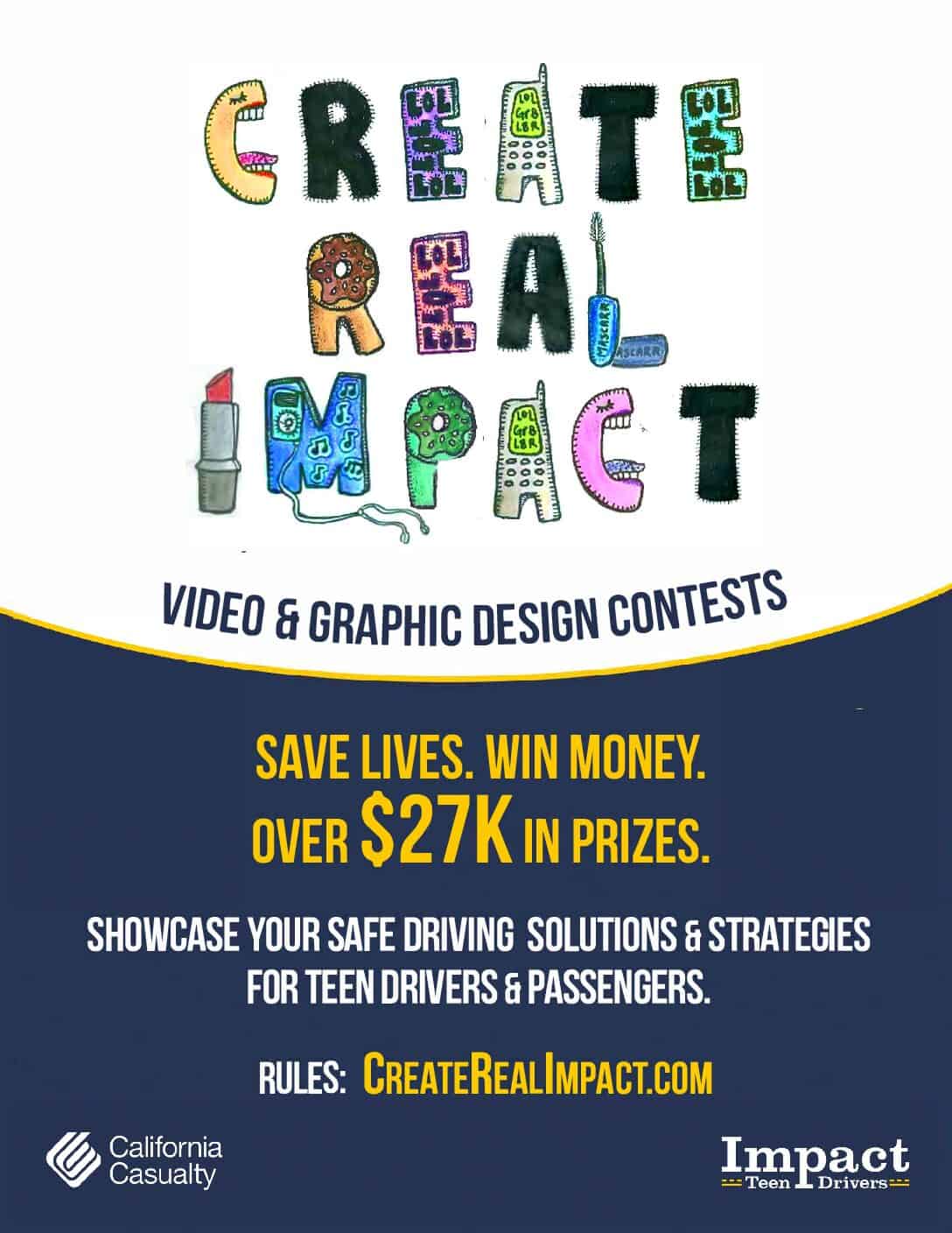 Time to GET CREATIVE and SPEAK OUT about the #1 KILLER of YOUNG PEOPLE: WIN A SHARE OF $27,000!